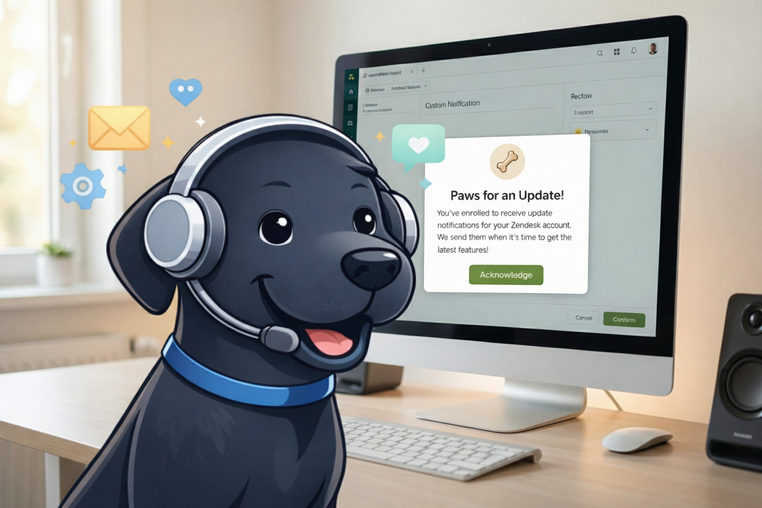 Custom Notifications full-screen alert example